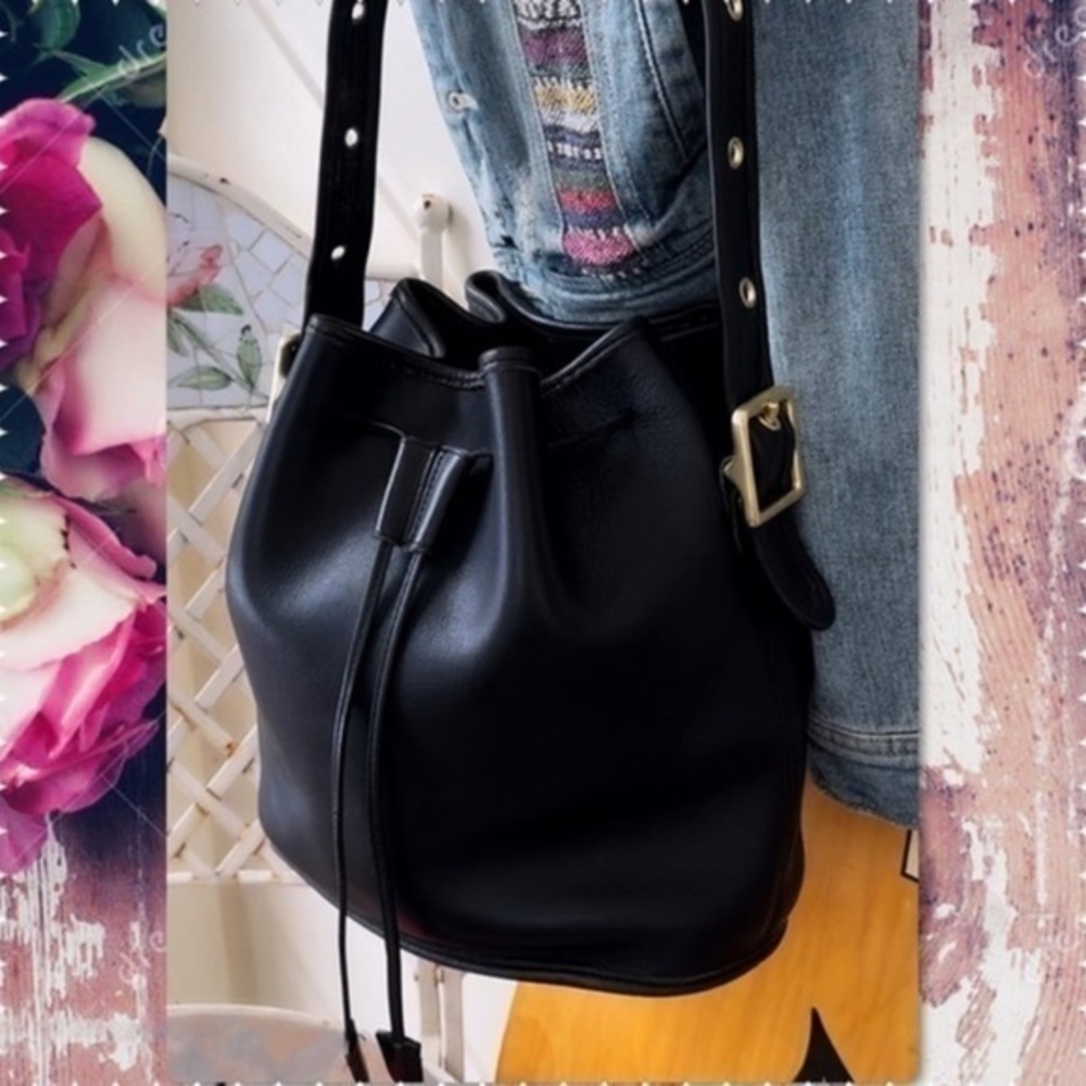 VINTAGE COACH LULA’S LEGACY DRAWSTRING CROSSBODY BUCKET HOBO BAG 9952